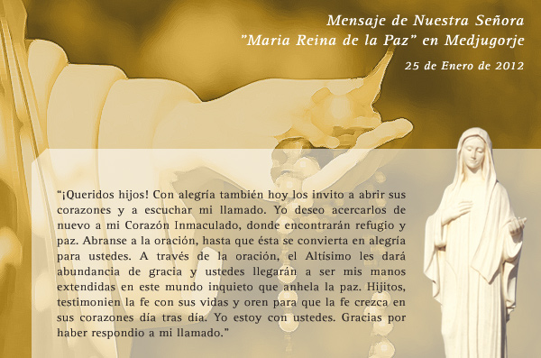 Mensaje de la Virgen