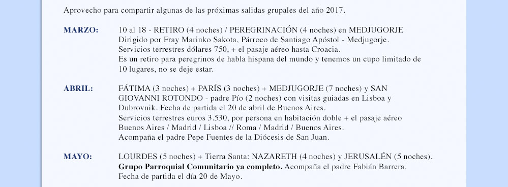 Vamos a Medjugorje